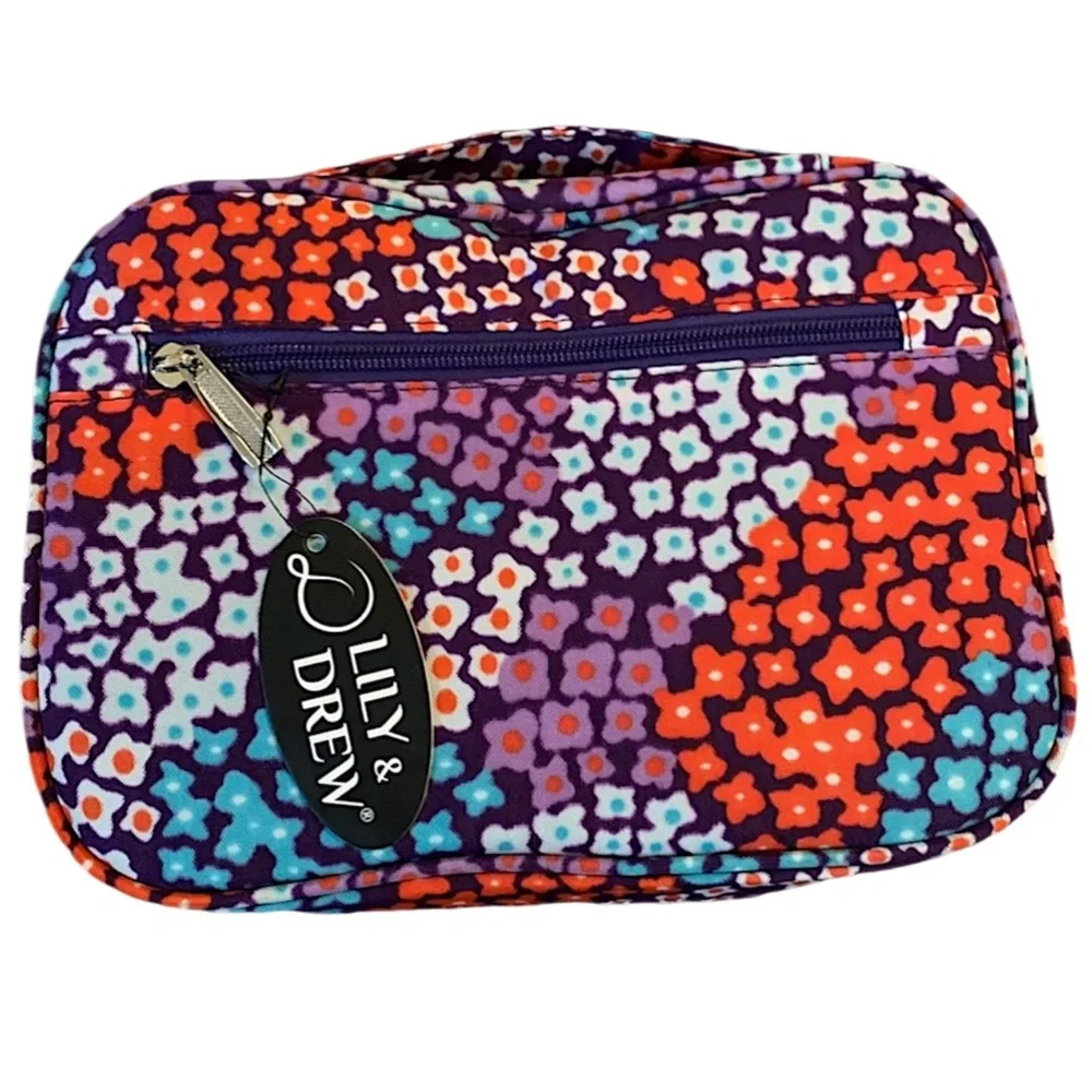 Lilly & Drew Jewelry Storage Carrying Case floral colorful print NWT - Picture 2 of 7